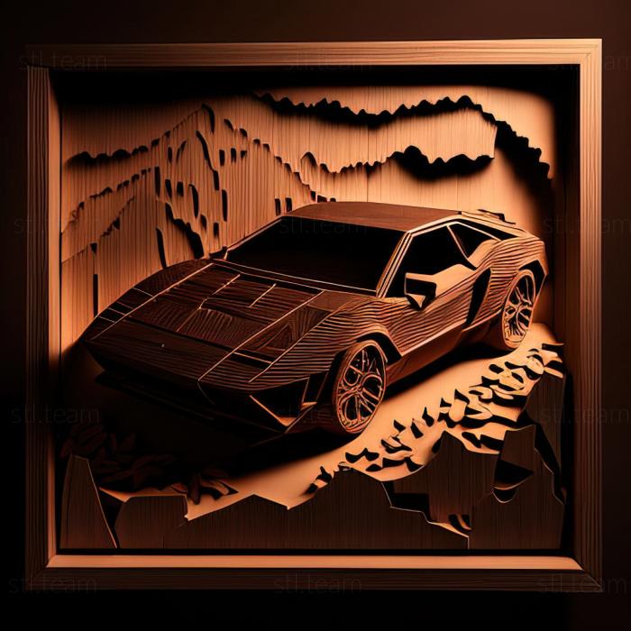 3D модель Силует Lamborghini (STL)